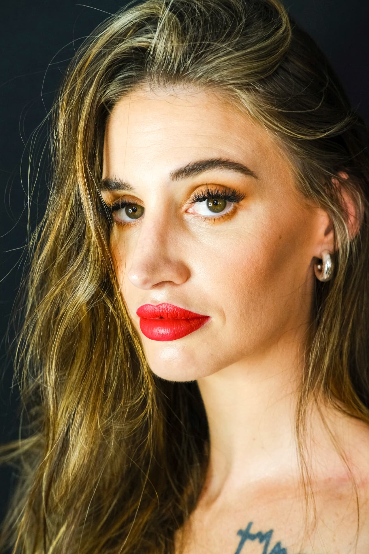 Classic red lip glam makeup look by Makeup By Demi